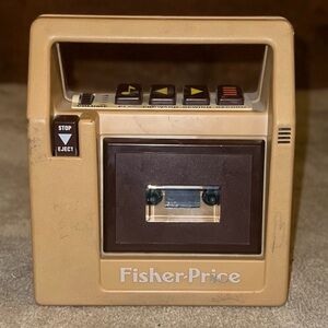 Fisher-Price Vintage Portable 1980 Cassette Player and Tape Recorder Beige
